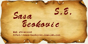 Saša Beoković vizit kartica
